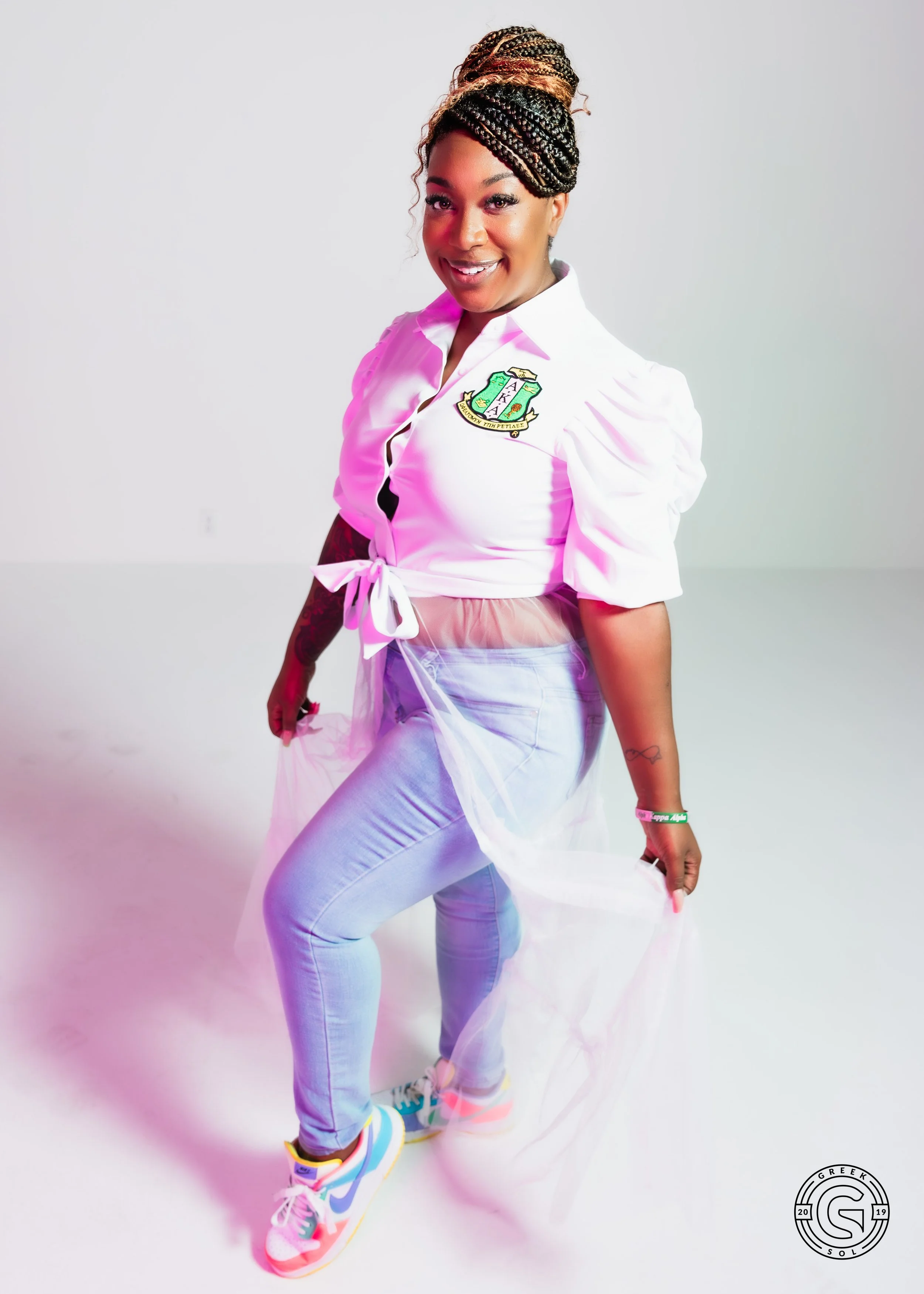 AKA Ruffled Blouse — Greek Sol